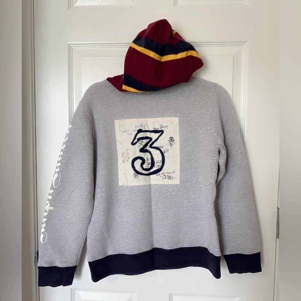 Polo by Ralph Lauren Gray Top with Maroon and Yellow Accents - Picture 11 of 11
